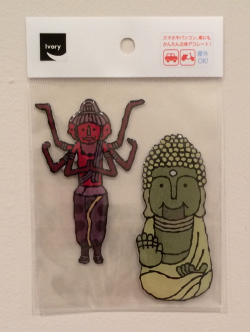 ぷくぷくステッカー・大仏＆阿修羅　[アイボリー・武内祐人]