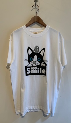 手描きTシャツ・ネコ　M/武内祐人[1点限り]