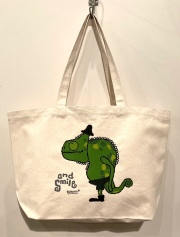【ネットショップ限定作品】手描きトートバッグ・カメレオン/武内祐人[1点もの]