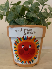植木鉢 『太陽さん』A・手描き作品[武内祐人]