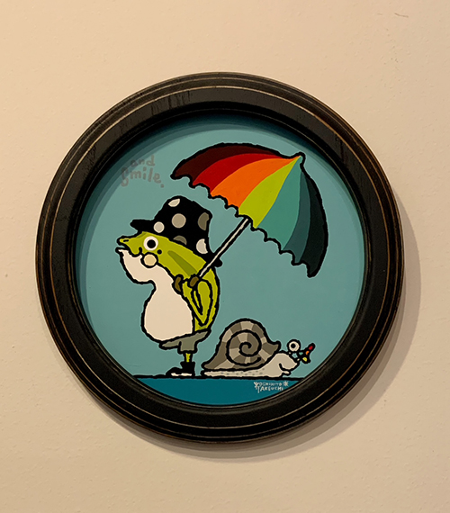 絵画作品・ painting22(カエル・カタツムリ)/武内祐人[1点もの]