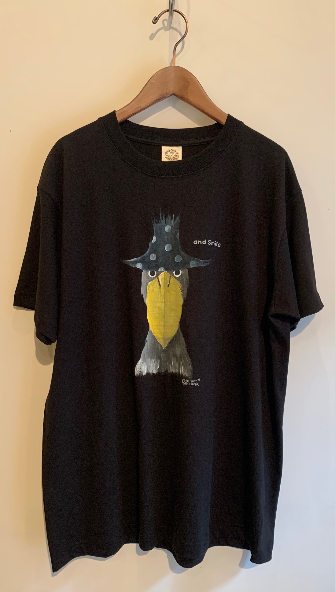 手描きTシャツ・ハシビロコウ　L/武内祐人[1点限り]