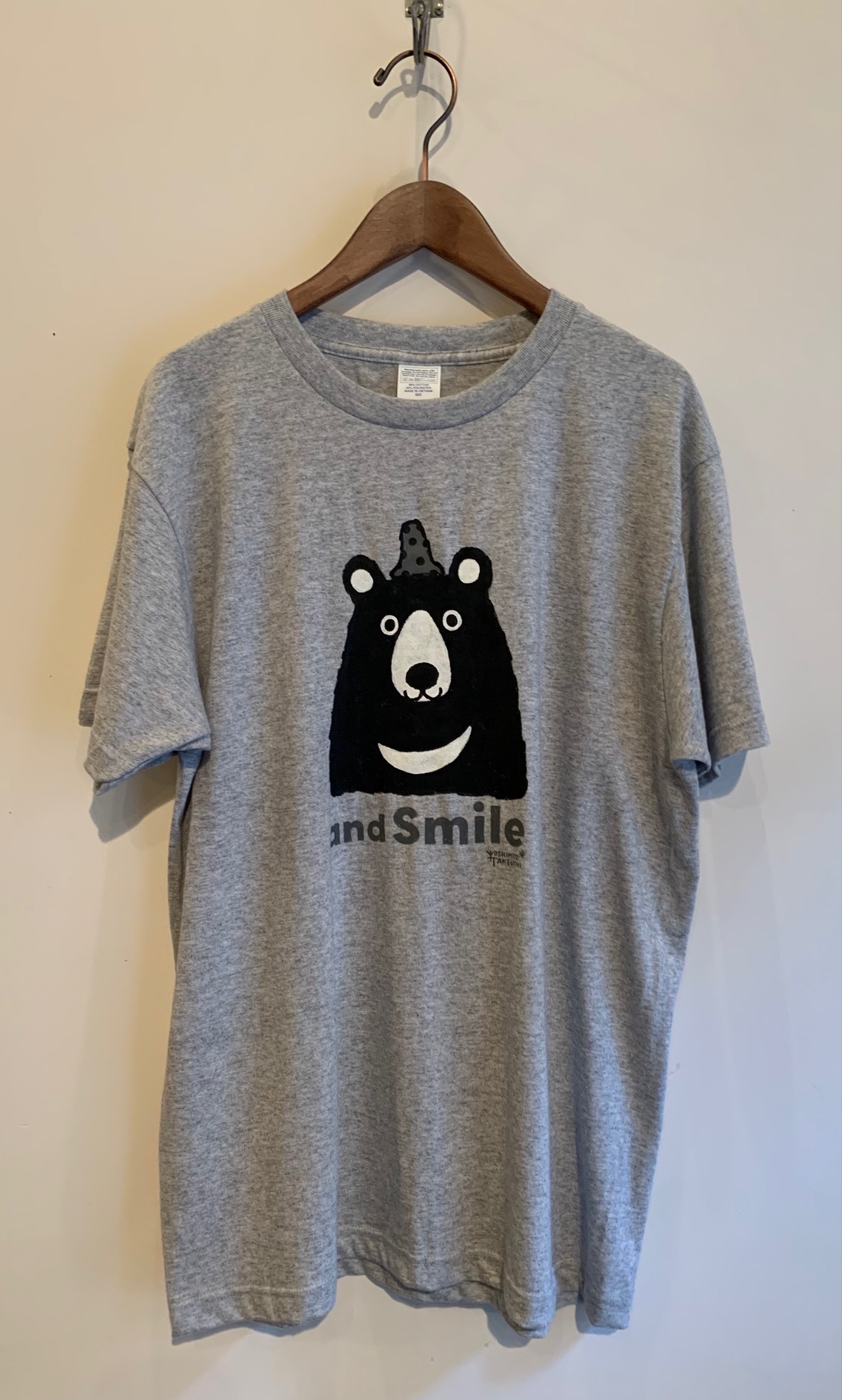 手描きTシャツ・ツキノワグマ　M/武内祐人[1点限り]