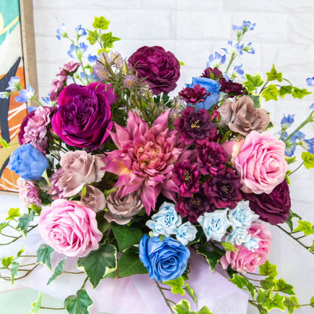 PAS081 造花アレンジメント】フラワーアレンジメント アーティ