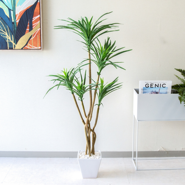 人工 観葉植物 フェイク グリーン ユッカポット H約120cm 店舗 装飾