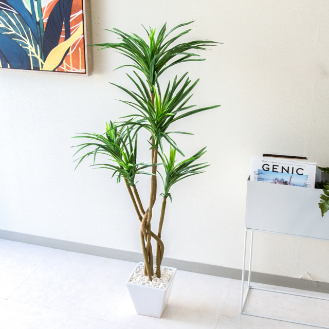 人工 観葉植物 フェイク グリーン ユッカポット H約120cm 店舗 装飾