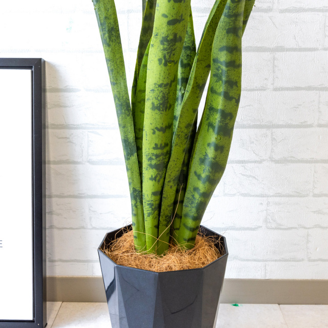 人工 観葉植物 フェイク グリーン サンセベリア(グリーン) H約85cm