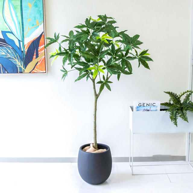 人工 観葉植物 フェイク グリーン パキラ H約145cm 店舗 装飾 開店