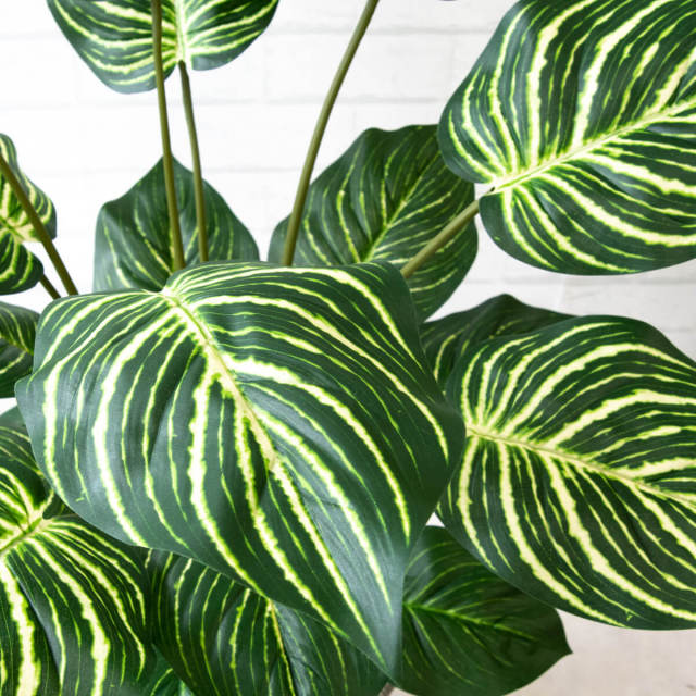 人工 観葉植物 フェイク グリーン ゼブラポット H約90cm 店舗 装飾
