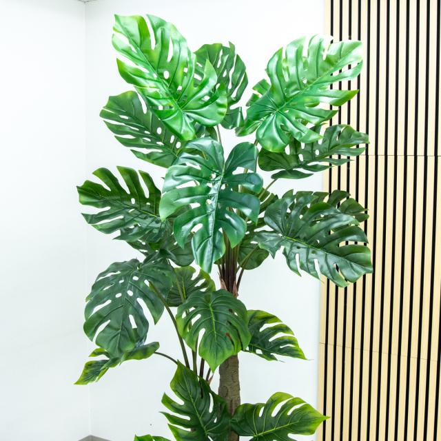 人工 観葉植物 フェイク グリーン モンステラ H約205cm 大型 店舗 装飾