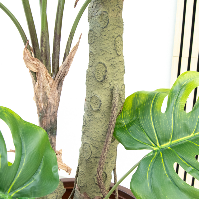 人工 観葉植物 フェイク グリーン モンステラ H約205cm 大型 店舗 装飾