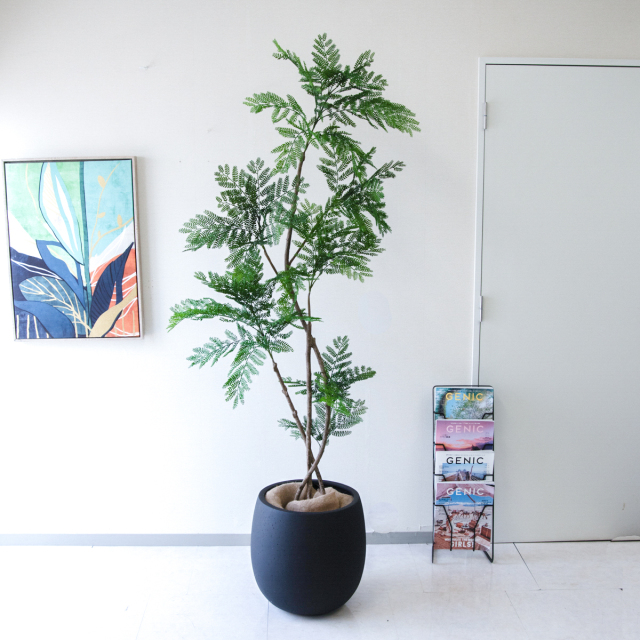 人工 観葉植物 フェイク グリーン パキラ H約145cm 店舗 装飾 開店