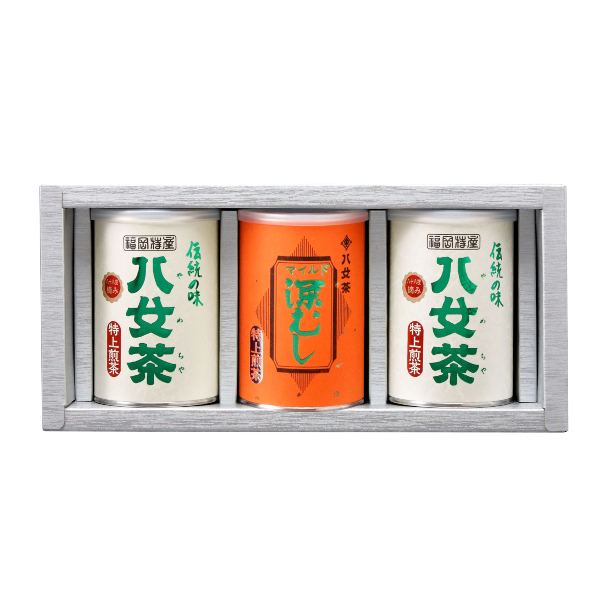 【G-244・ニフ】特上煎茶・マイルド深むし特上 100g×3缶ギフト