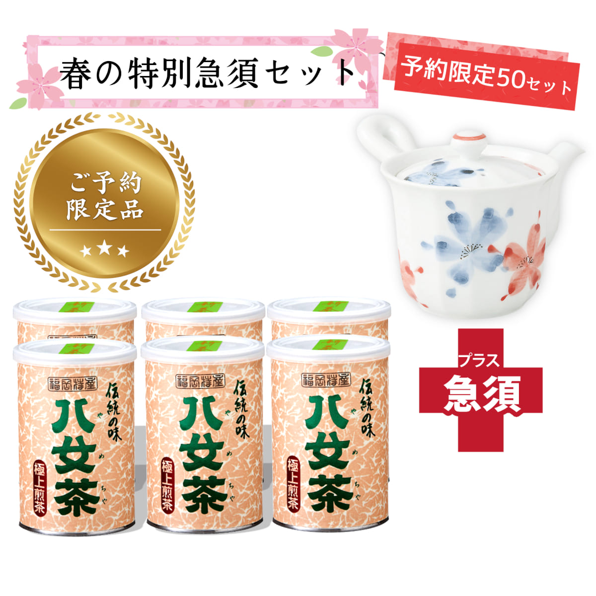 【T-709・ホ】極上煎茶100g　6缶＋茶用品