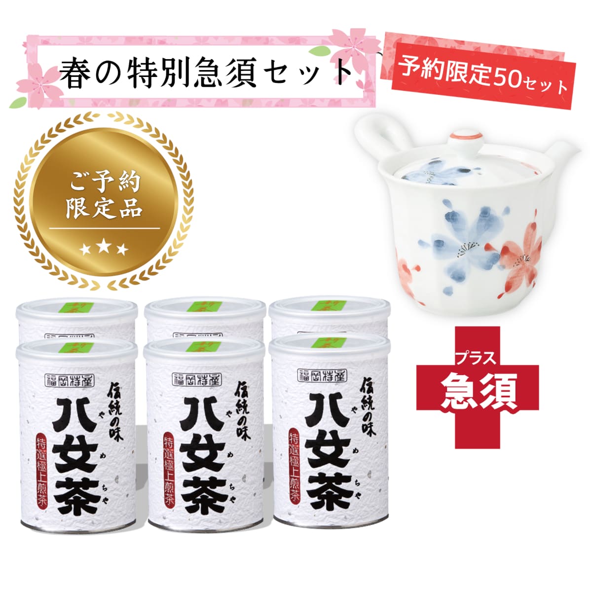 【T-713・ヘ】特選極上煎茶100ｇ　6缶＋茶用品