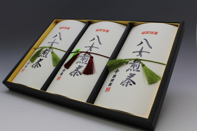 【G-206・ニフ】特上煎茶・マイルド深むし特上　80g×3本ギフト