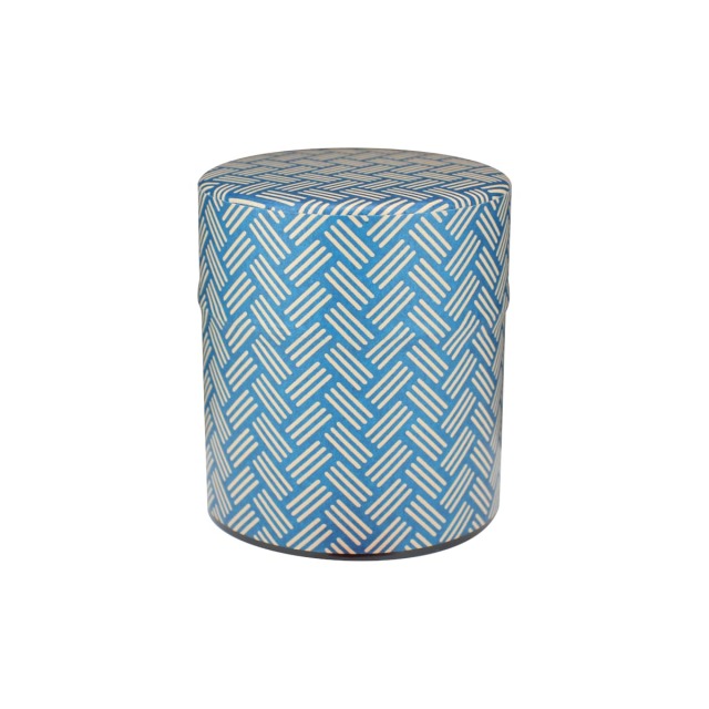 5438印伝和紙缶（ひがき）・青