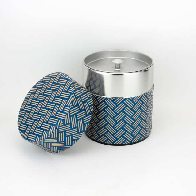 印伝和紙缶（ひがき）・青３