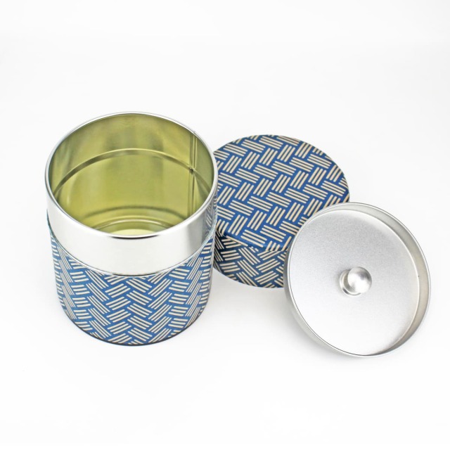 印伝和紙缶（ひがき）・青４