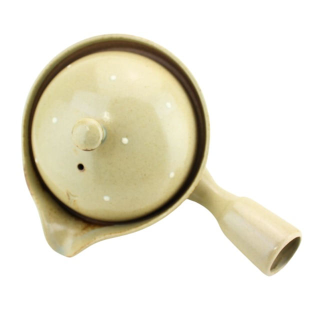 Z-445】☆万古焼☆茶がらっポイ急須・ドット 320ml