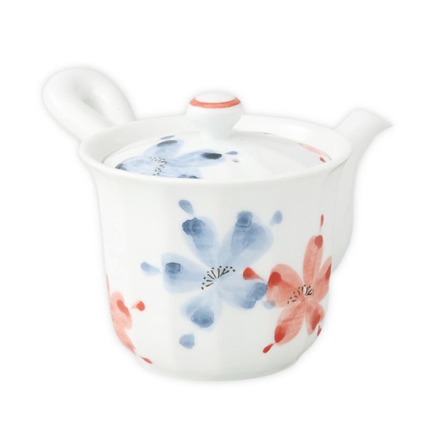 Z-452】☆波佐見焼☆ 軽量呉須花絵急須 275ml