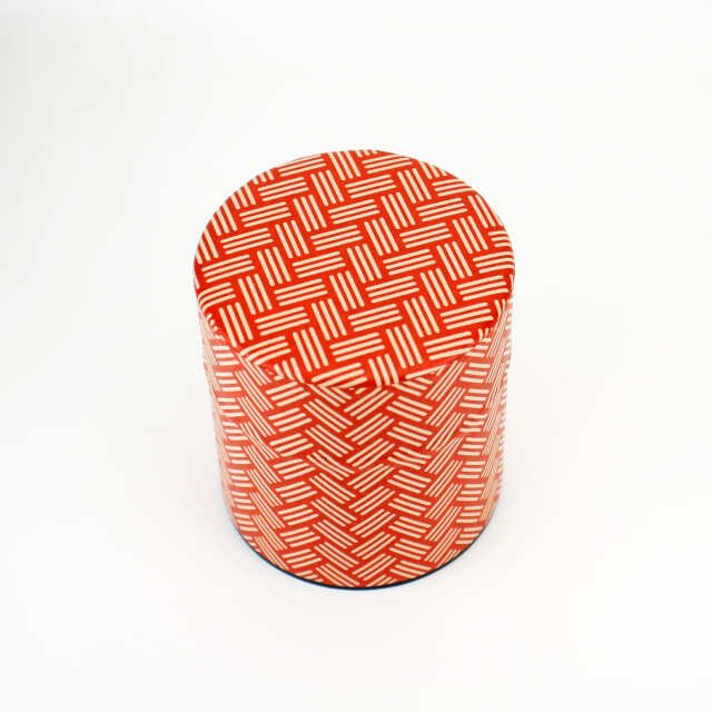 印伝和紙缶（ひがき）・赤２