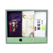 【G-265・ユ冬ト】特選秘蔵八女100g・冬茶だより90g・マイルド深むし上100g　3袋ギフト