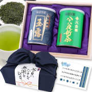 【G-353】玉露・銀王閣◇限定品・八十八夜新茶　100g×2缶 木箱入