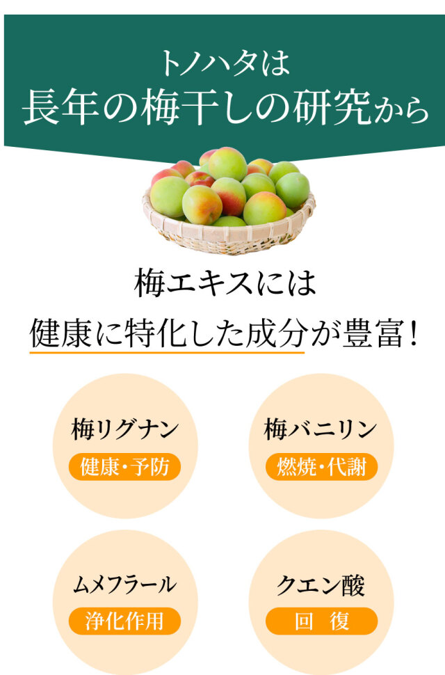 梅エキスのパワー｜梅干・南高梅のお取り寄せはトノハタ