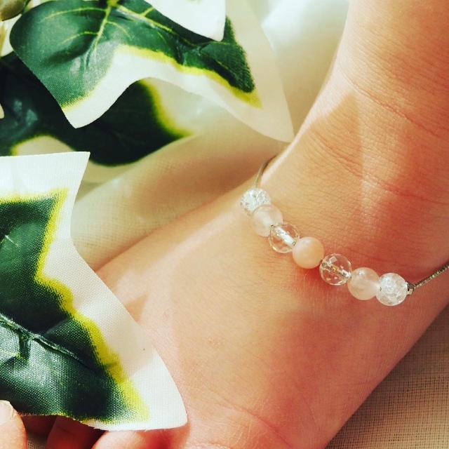 オパール ハート型 アンクレット オパール ハート型 アンクレット