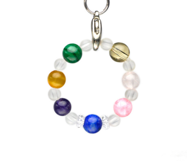 スーパーパワーラウンド携帯ストラップ(セブンチャクラ） 2107