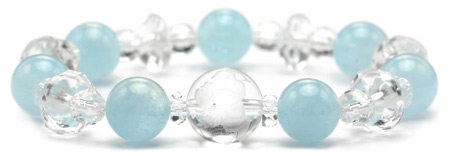 キューピッド「癒し」ブレスレット（クリスタル・アクアマリン） 2290