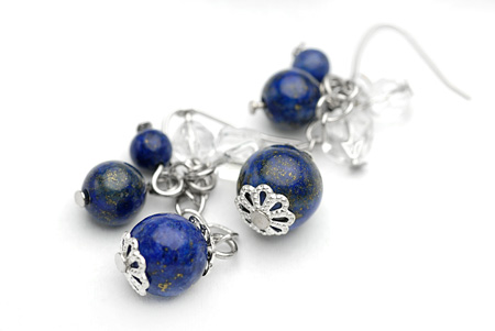 シルバーラピスピアス（ラピスラズリ）GR35