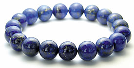 最高級ラピスブレスレット LLサイズ（ラピスラズリ12mm玉） 2182LL