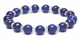 最高級ラピスブレスレット クリスタルカットタイプ Sサイズ