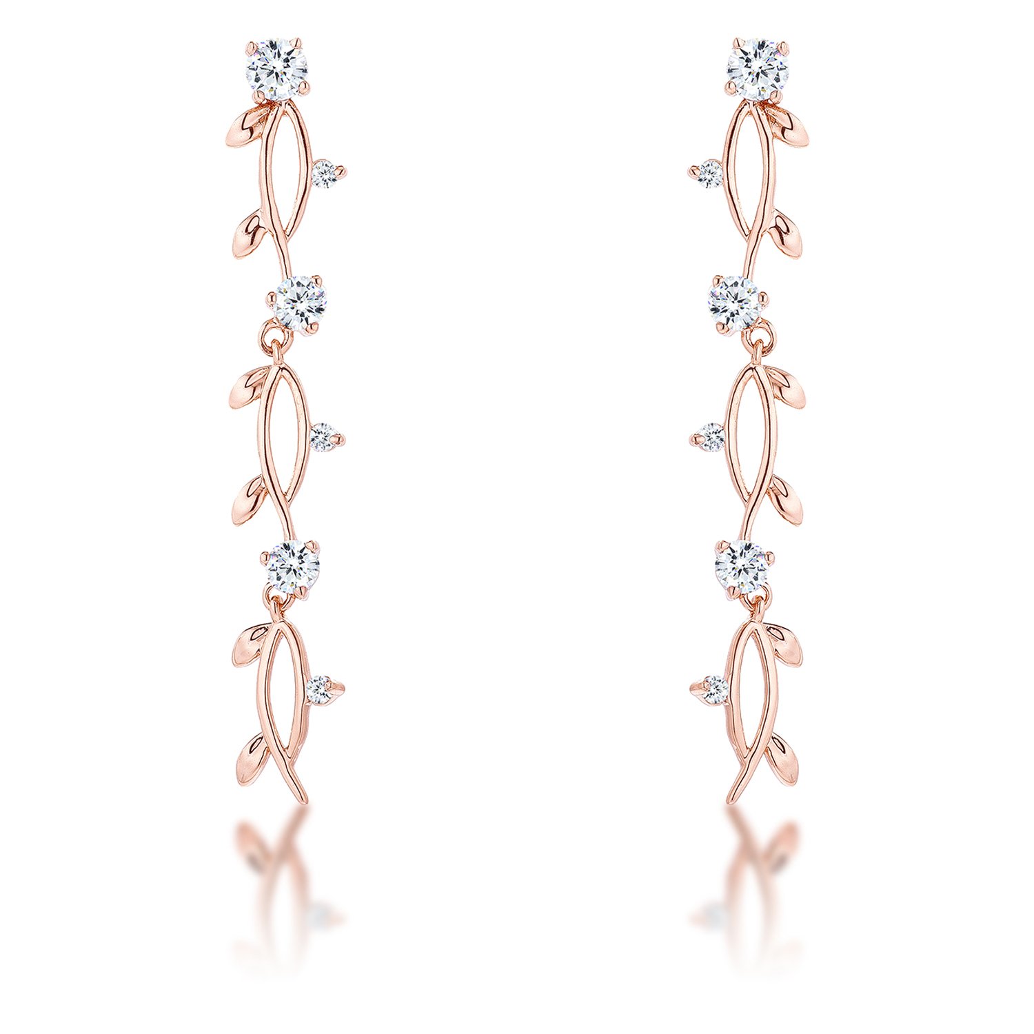 ジュエリーハートアート　ジュエリー通販ショップ　タイニーフローラピアスローズゴールド