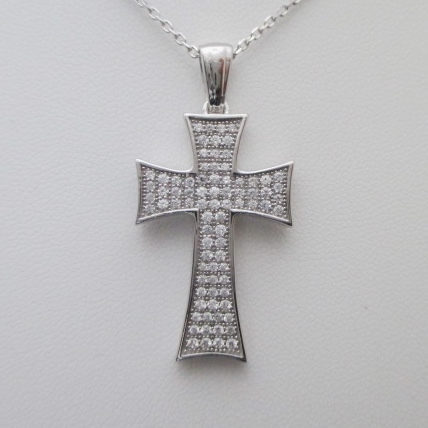 ジュエリーハートアート　ジュエリー通販ショップ　マイクロパヴェクロスペンダント