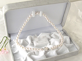 本真珠7～7.5ミリネックレス(パール)☆