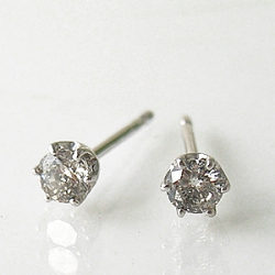 プラチナダイヤモンドピアス0.2Ct  y070041