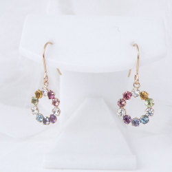 アミュレット  ピアス K10PG ピンクゴールド 揺れる アメリカン タイプ 彼女  誕生日  ジュエリー アクセサリー ∞ y110171