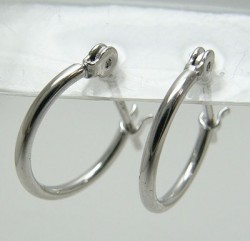 フープピアス　パイプサイズ　1mm×10mm　K14WG[14金ホワイトゴールド] y110400