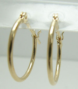 フープピアス　パイプサイズ　1mm×13mm　K18[18金ゴールド] y110412