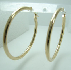 フープピアス　パイプサイズ　2mm×30mm　K18[18金ゴールド] y110419