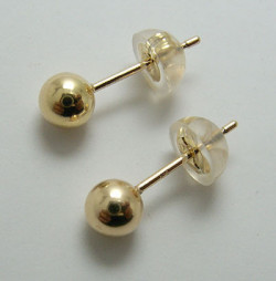 丸だまピアス　丸だま4mm　　K18[18金]