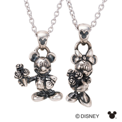 【zero】【white clover/Disney Series】ディズニー/ミッキー＆ミニー/立体ペアネックレス&オリジナルBOX　DI003L&DI003M