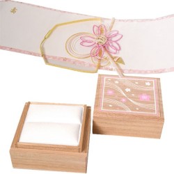 寿 ケース モダンな 結婚 指輪 婚約 指輪 ケース （お磨きクロス、桐箱、桜水引付） y160515