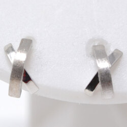 クロス X エックス ピアス K10WG 10金 ホワイト 可愛い ピアス レディース y220123