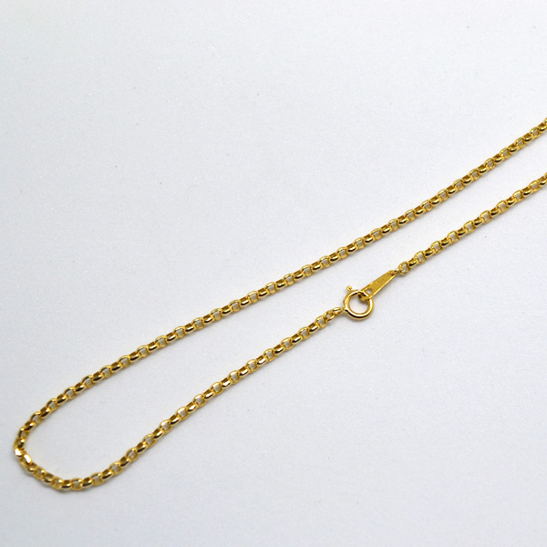 Y070308) K18 汲め YG ネックレス 中空 エスカルゴチェーン 