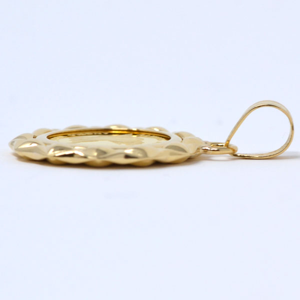 コイン エンジェル コイン ペンダント トップ 金貨 K24 1/25