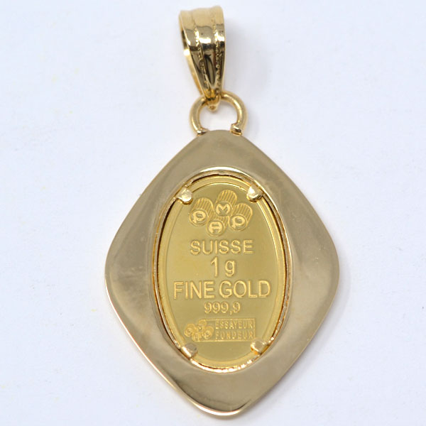コイン マリア コイン ペンダント トップ 金貨 K24 24金 枠 18金 y190135